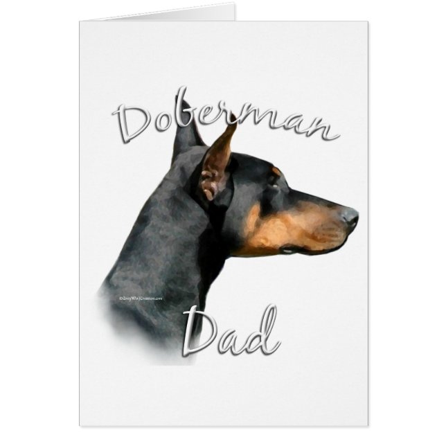 Doberman Pinscher (blk) Pappa 2 Hälsningskort (Framsidan)