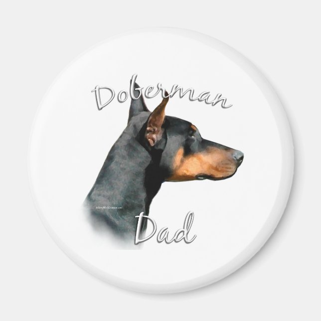Doberman Pinscher (blk) Pappa 2 Magnet (Framsidan)