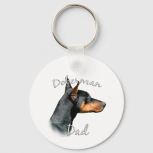 Doberman Pinscher (blk) Pappa 2 Nyckelring