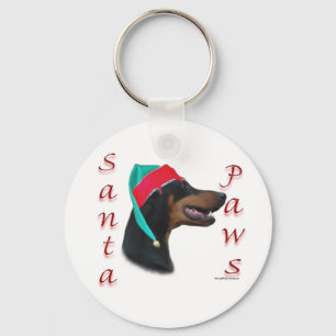 Doberman Pinscher (blk) Santa Tassar Nyckelring