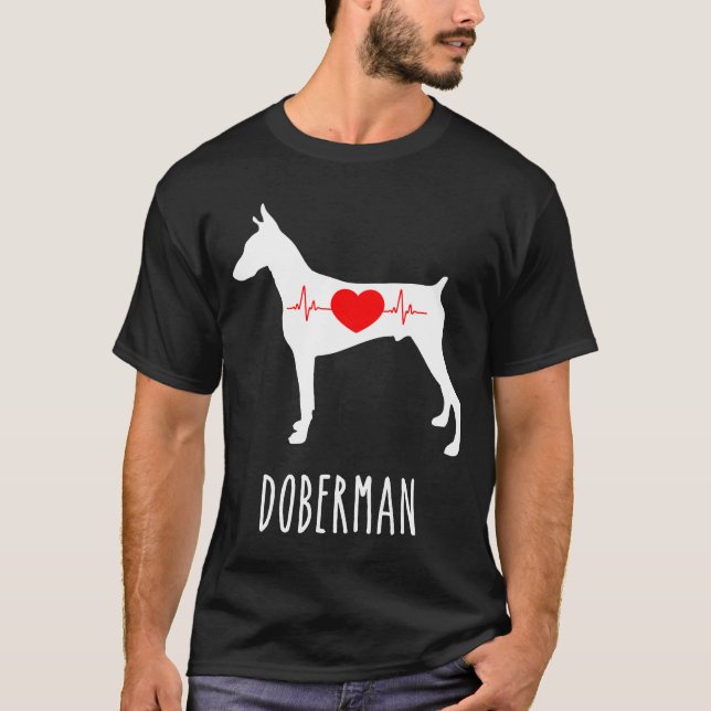 Doberman Pinscher Breed Hund Top Mamma Shows T Shirt (Framsida)