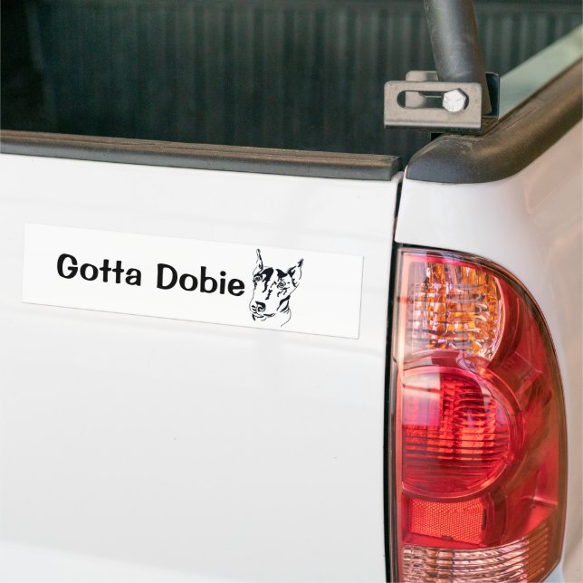Doberman Pinscher Bumper Sticker Bildekal (På lastbil)