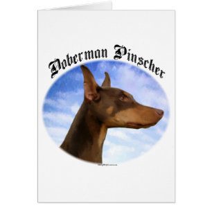 Doberman Pinscher Clouds Hälsningskort