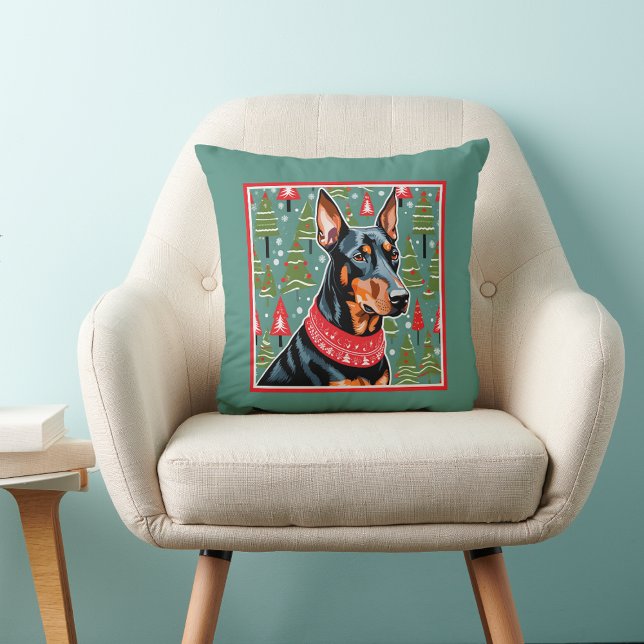 Doberman Pinscher Cute Soffa Kudde (Skapare uppladdad)