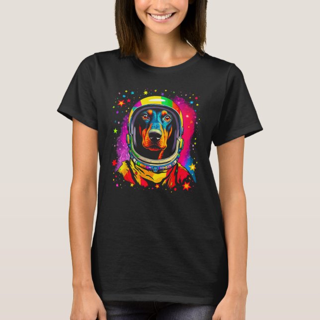 Doberman Pinscher Design T Shirt (Framsida)