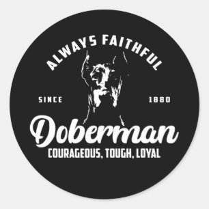 Doberman Pinscher Dobie Best Doberman Mamma Pappa Runt Klistermärke