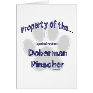 Doberman Pinscher Egendom Hälsningskort