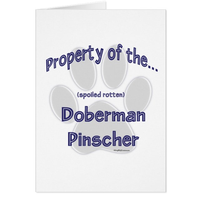 Doberman Pinscher Egendom Hälsningskort (Framsidan)
