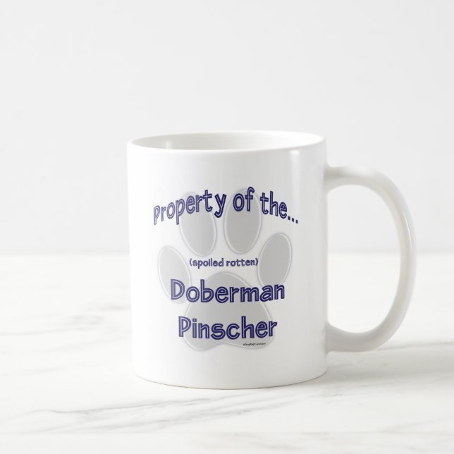 Doberman Pinscher Egendom Kaffemugg (Höger)