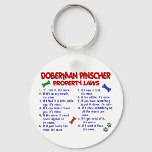 DOBERMAN PINSCHER Egendom LAws 2 Nyckelring