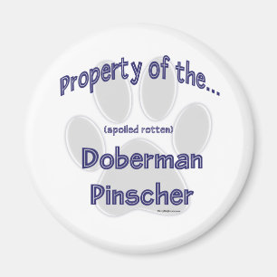 Doberman Pinscher Egendom - Magnet