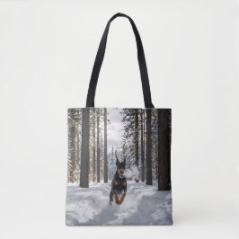 Doberman Pinscher Elegant Tote Bag Tygkasse