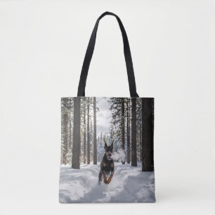 Doberman Pinscher Elegant Tote Bag Tygkasse