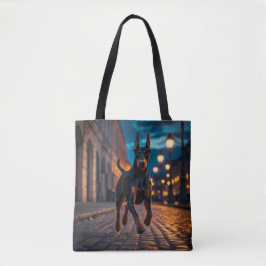 Doberman Pinscher Elegant Tote Bag Tygkasse