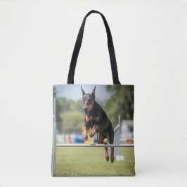 Doberman Pinscher Elegant Tote Bag Tygkasse