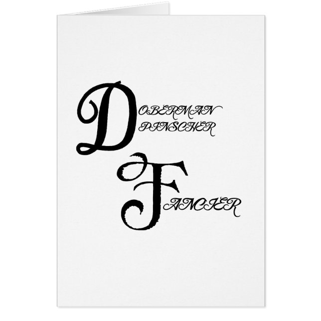 doberman pinscher fancier.png hälsningskort (Framsidan)