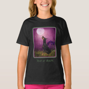 Doberman Pinscher Fantasy Orchids Hund Art T Shirt