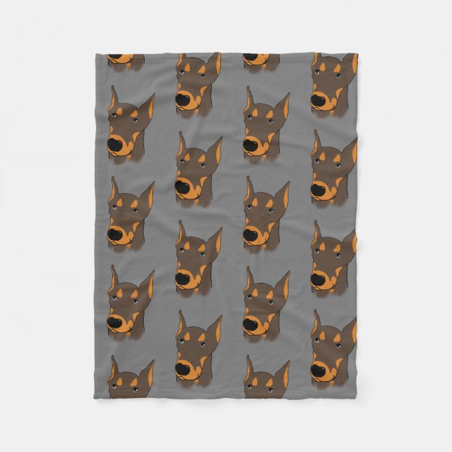 Doberman Pinscher Fleece Blanket (Framsidan)