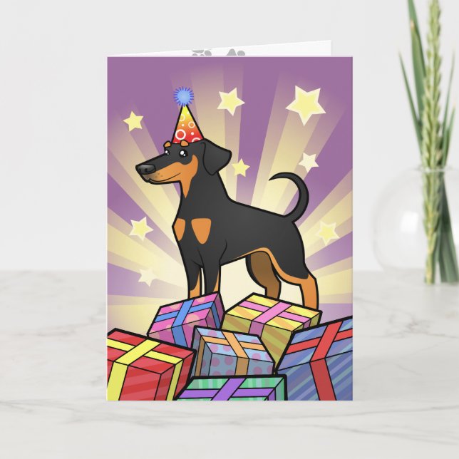 Doberman Pinscher (floppy öron) Kort (Framsida)