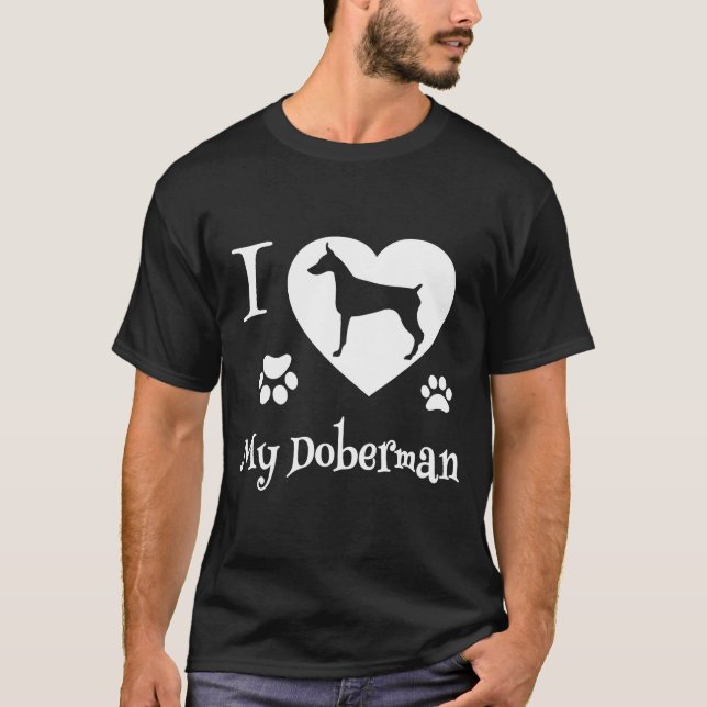 Doberman Pinscher för Doberman Pinscher Hund T Shirt (Framsida)