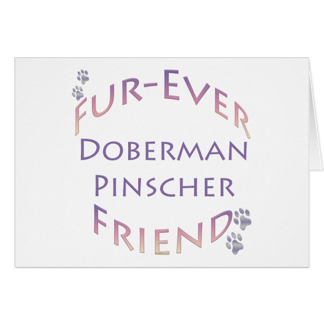 Doberman Pinscher Furever Hälsningskort (Framsidan Horizontal)