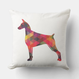 Doberman Pinscher Geometric Patten Silhouette Kudde