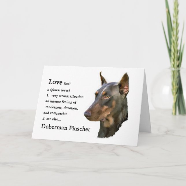 Doberman Pinscher Gifts Kort (Framsida)