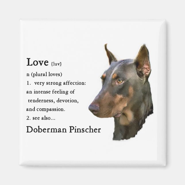 Doberman Pinscher Gifts Magnet (Framsidan)