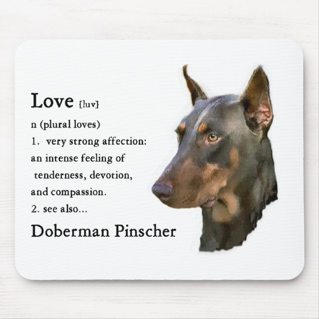 Doberman Pinscher Gifts Musmatta (Framsidan)