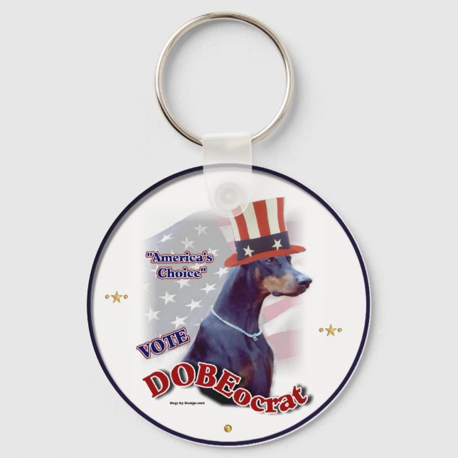 Doberman Pinscher Gifts Nyckelring (Framsida)