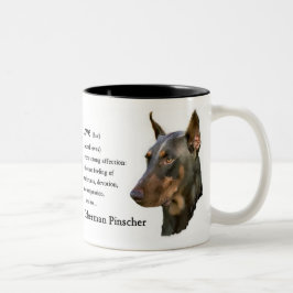 Doberman Pinscher Gifts Två-Tonad Mugg