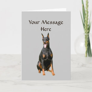 Doberman Pinscher Greeting Card Helgkort