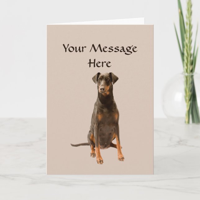 Doberman Pinscher Greeting Card Helgkort (Framsida)