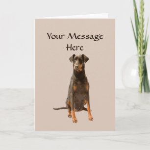 Doberman Pinscher Greeting Card Helgkort