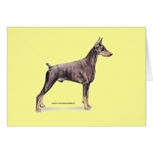 Doberman Pinscher Hälsningskort