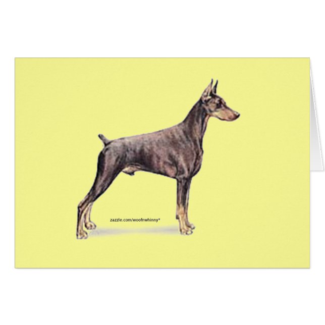 Doberman Pinscher Hälsningskort (Framsidan Horizontal)