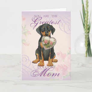 Doberman Pinscher Heart Mamma Kort