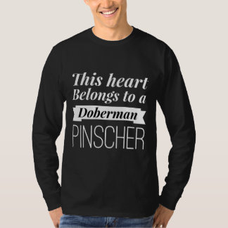 Doberman Pinscher Heart Passande Scoop T Shirt