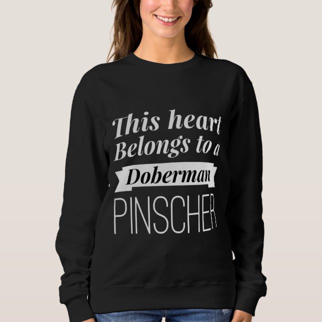 Doberman Pinscher Heart Passande Scoop T Shirt (Framsida)