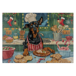 Doberman Pinscher Helgdag Baking Festive jul