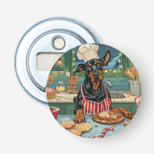 Doberman Pinscher Helgdag Baking Festive jul Flasköppnare