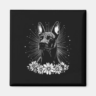 Doberman Pinscher Hund älskare Retro Stil Tattoo_1 Magnet