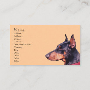 Doberman Pinscher Hund Animal Visitkort