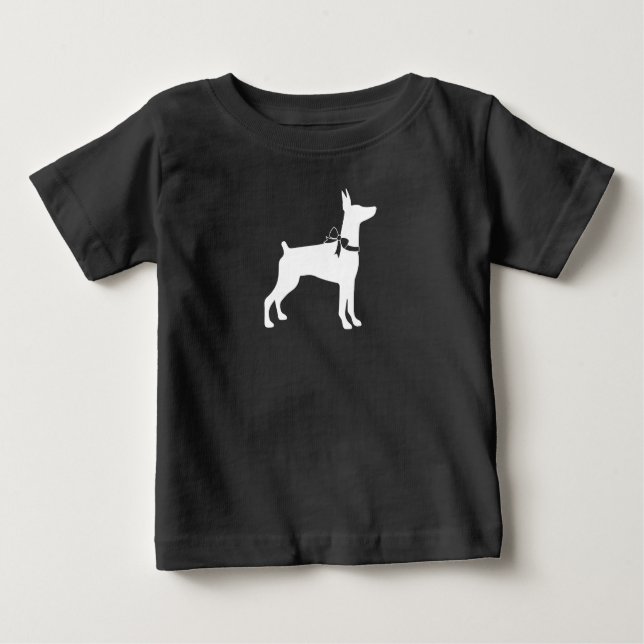 Doberman Pinscher Hund Baby Shower T Shirt (Framsida)