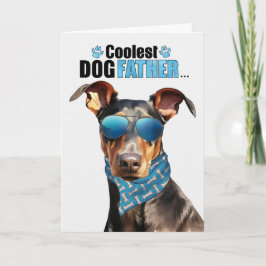Doberman Pinscher Hund Coolest Pappa Fars dag Helgkort