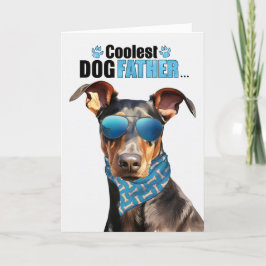 Doberman Pinscher Hund Coolest Pappa Fars dag Helgkort