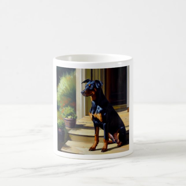 Doberman Pinscher Hund Kaffemugg (Center)
