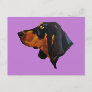 Doberman Pinscher Hund Painting Vykort