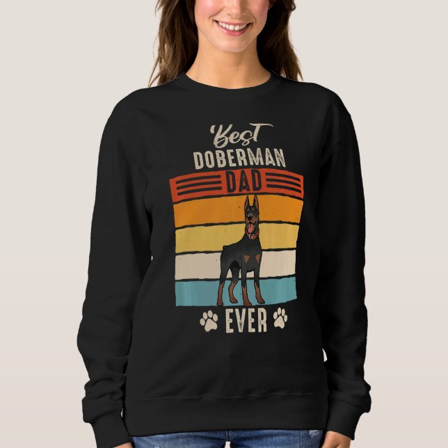 Doberman Pinscher Hund Pappa Far Premium T Shirt (Framsida)