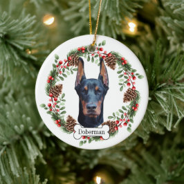 Doberman Pinscher hund Personlig Pet Ornament